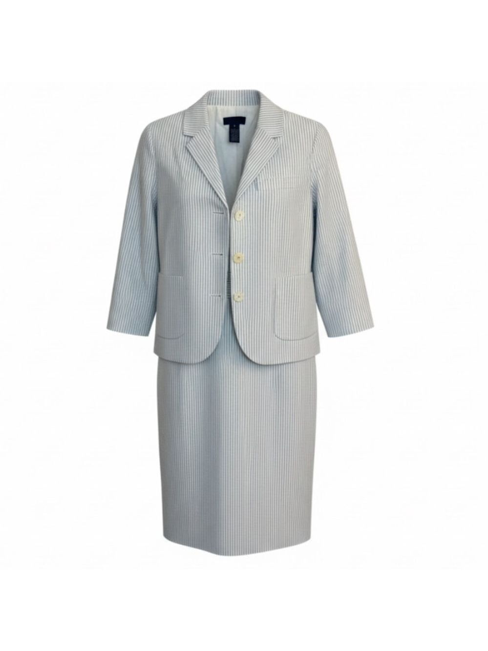 J Crew Striped Pinstripe Sun Dress and Jacket Set
